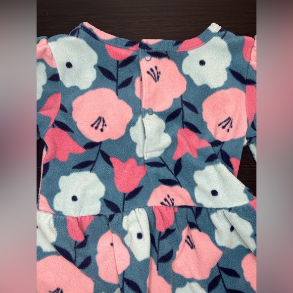 Floral Fleece Sweater Dress Size 24M - Picture 4 of 4